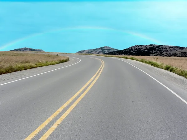 stock image Road in the Wichita Mountains of OK