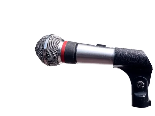 Mikrofon na białym tle poprzez ścieżkę przycinającą 2 — Zdjęcie stockowe