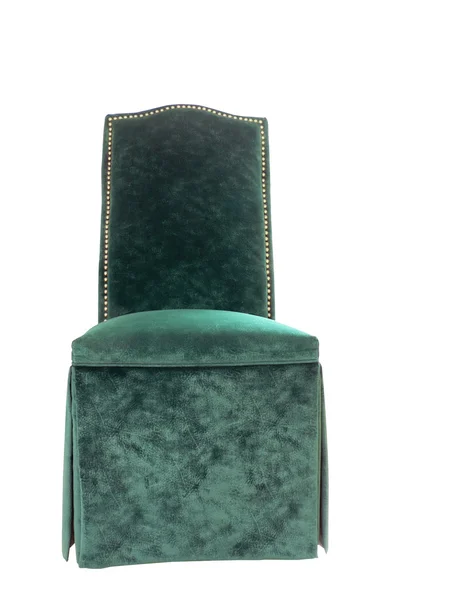 Zielony jadalni krzesła na białym tle 2 — Zdjęcie stockowe