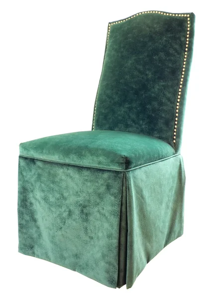 Cadeira de jantar verde isolado — Fotografia de Stock
