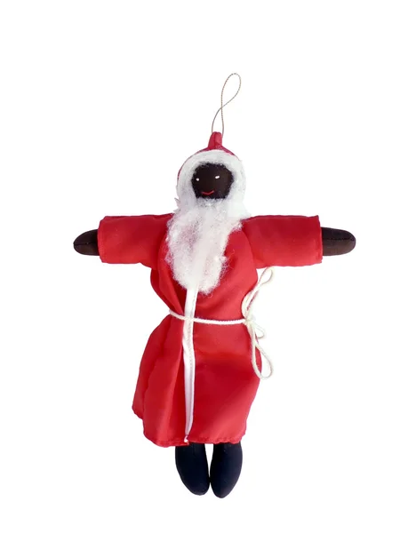 Boże Narodzenie - czarny ornament santa — Zdjęcie stockowe