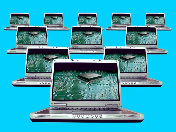 Computer - laptop netwerk — Stockfoto