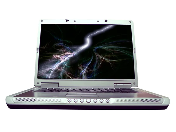 Computer - Laptop Wasserwellen — Stockfoto