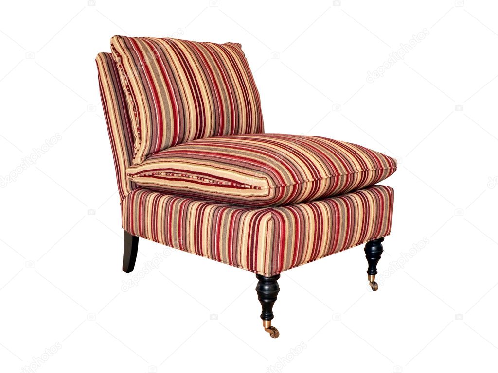 Striped chair isolated 2