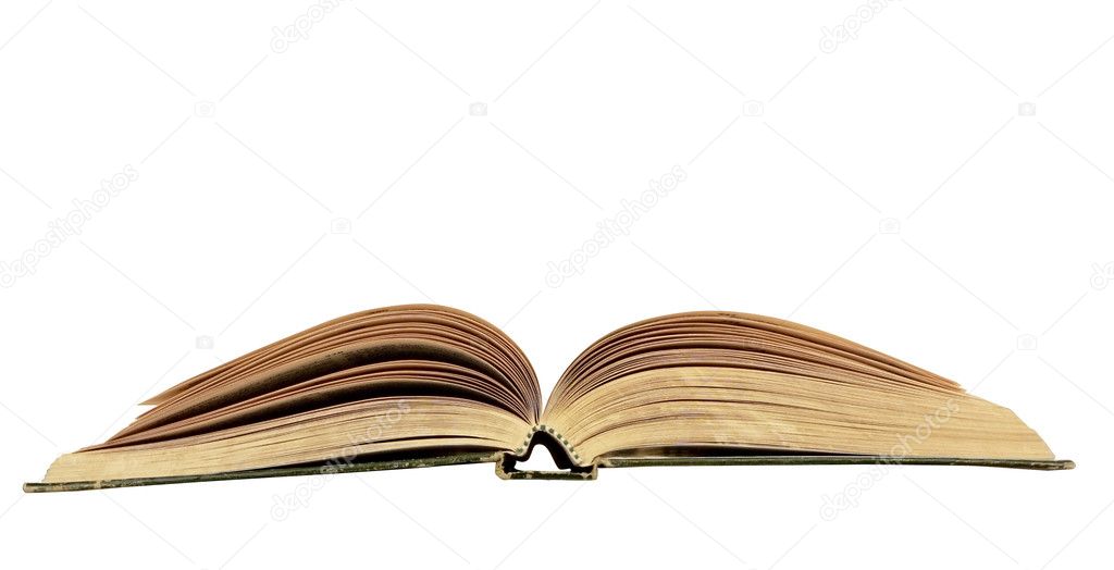Open book isolated with copy space