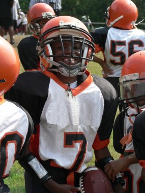 Football - little league quarterback clipart