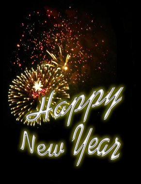 Fireworks background - new years eve clipart