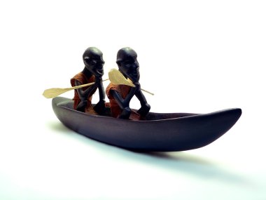 Figurine - african wood carving 2 clipart