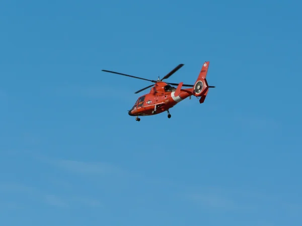 US Coast Gaurd helicopter in flight — Stock Photo, Image