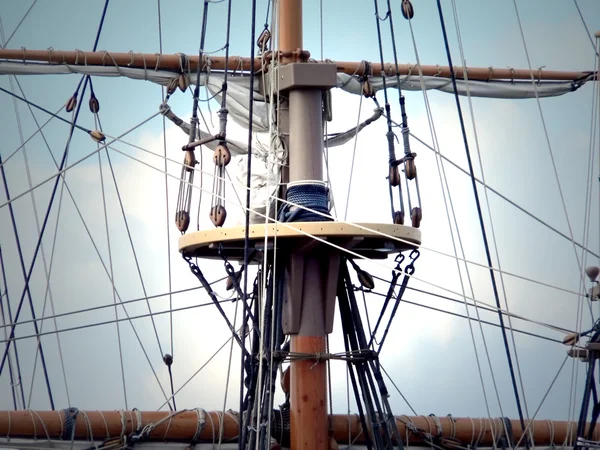 stock image Photo of the main mast of a longship