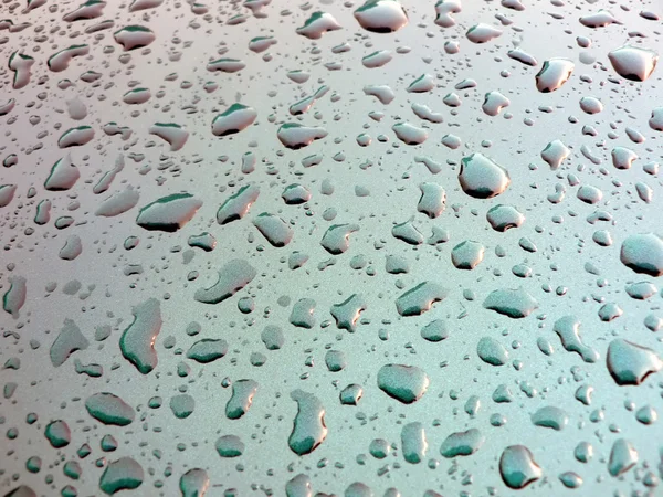 Regentropfen auf grün 2 — Stockfoto