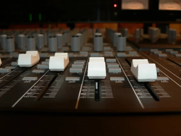 Mixing console - channel volume controls 2 — Stock Photo, Image