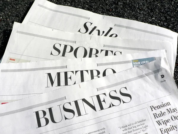 Newspaper - sections — Stock Photo, Image