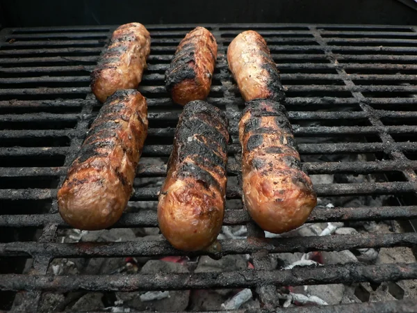 Gegrilde - worst op de grill — Stockfoto