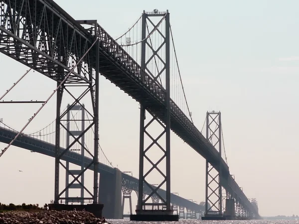 stock image Chesapeake bay bridge close up