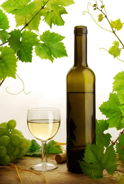 Bílé víno zátiší — Stock fotografie