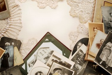 Vintage family photos clipart