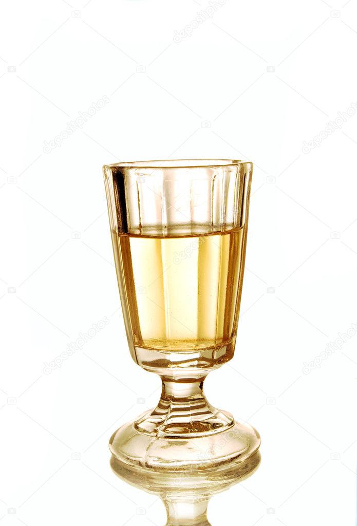 Vintage glass with wine