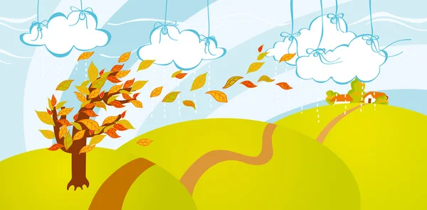 Autumn Illustration — Stock Vector