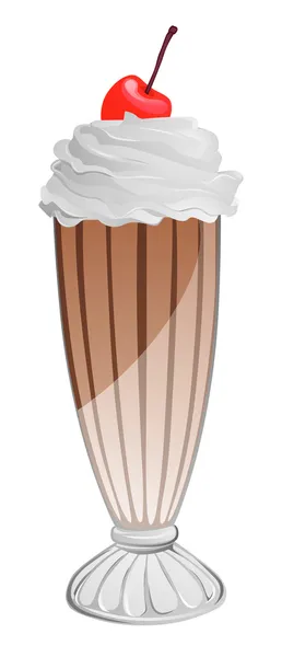 Chocolate milkshake — Stock Vector