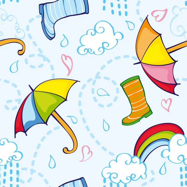 Yağmurlu patternrainy desen — Stok Vektör