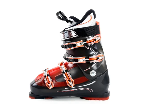 Jeden lyžařských bot — Stock fotografie