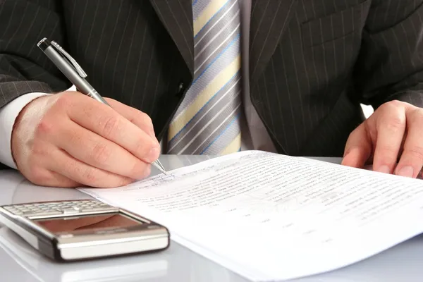 Sign a document — Stock Photo, Image