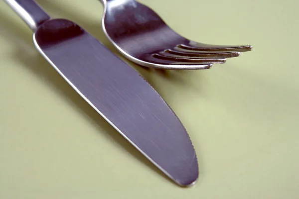 铁叉子和刀 — 图库照片