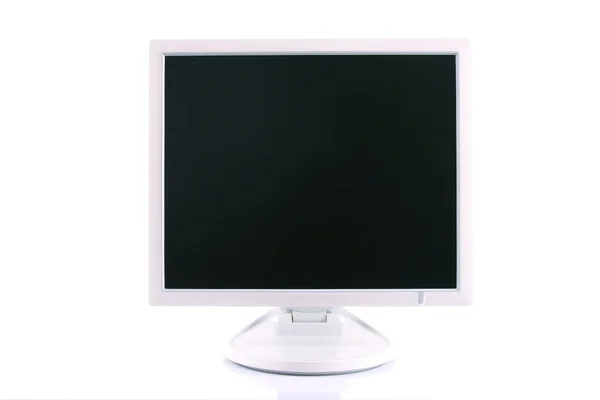Vita LCD-datorskärm — Stockfoto
