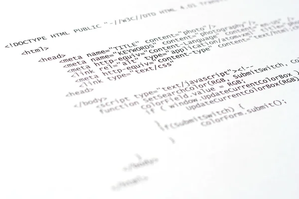 Κώδικα html στο Διαδίκτυο — Φωτογραφία Αρχείου