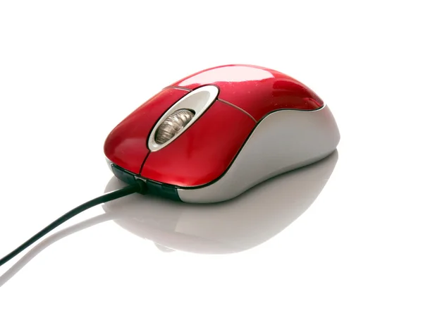 Kırmızı bilgisayar fare — Stok fotoğraf