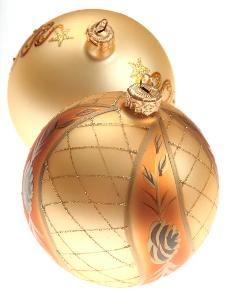 Золотое рождественское украшение — стоковое фото