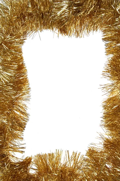 Zlatý vánoční rám — Stock fotografie