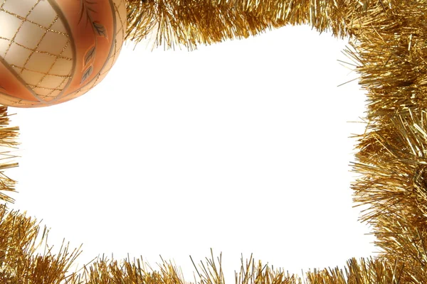 Altın christmas çerçeve — Stok fotoğraf