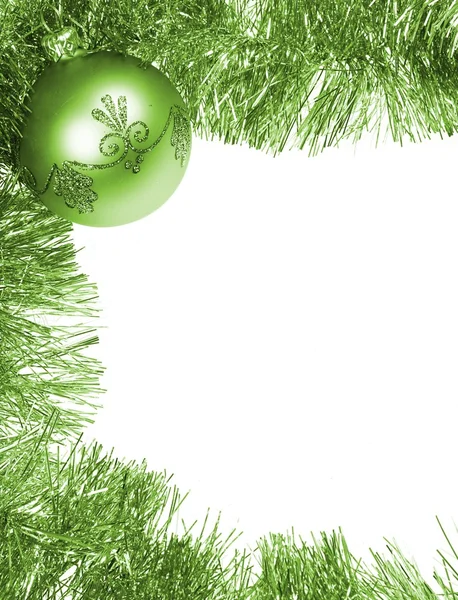 Grüner Weihnachtsrahmen — Stockfoto