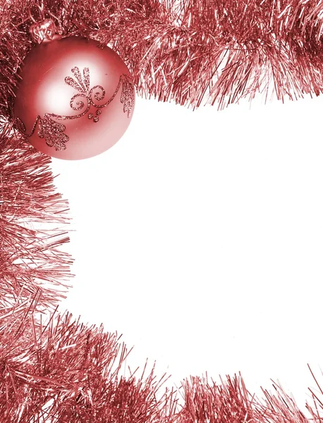 Moldura de Natal vermelho — Fotografia de Stock