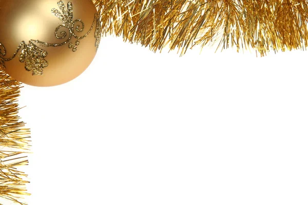 Golden christmas frame — Stock Photo, Image