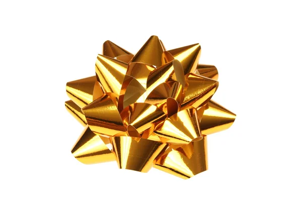 Arco presente de ouro — Fotografia de Stock