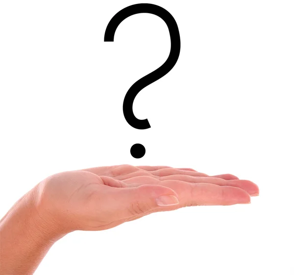 Stock image Hand and question mark