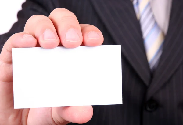 Κρατώντας μια επαγγελματική κάρτα — Φωτογραφία Αρχείου