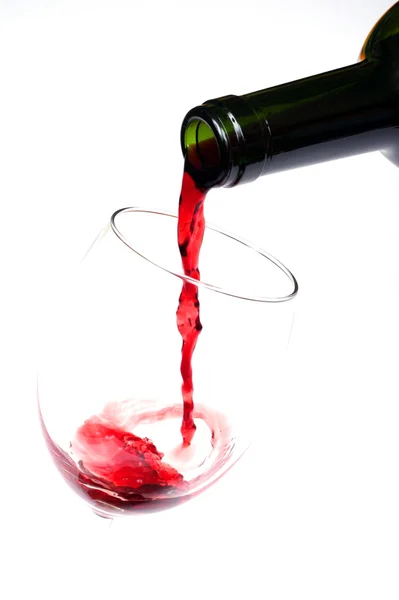 Red wine pouring — Stock Photo, Image