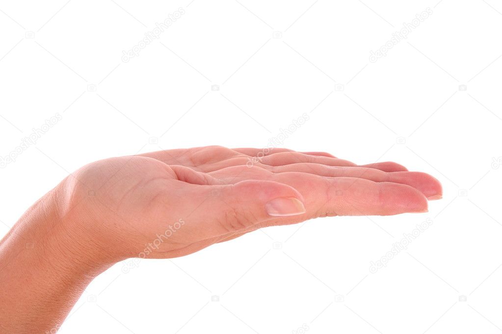Empty woman hand