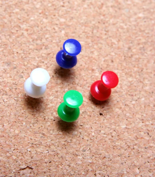 Four colourful pins — Stock Photo, Image