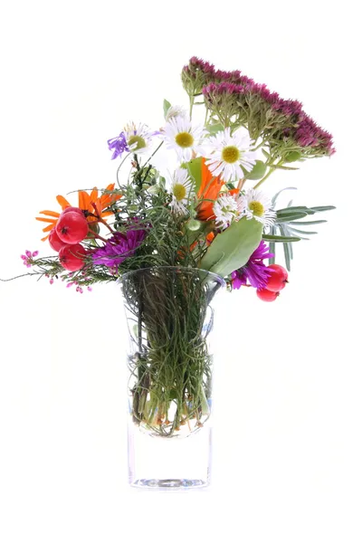 Weide van bloemen in de vaas — Stockfoto