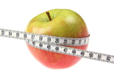 Apple and a measure tape clipart