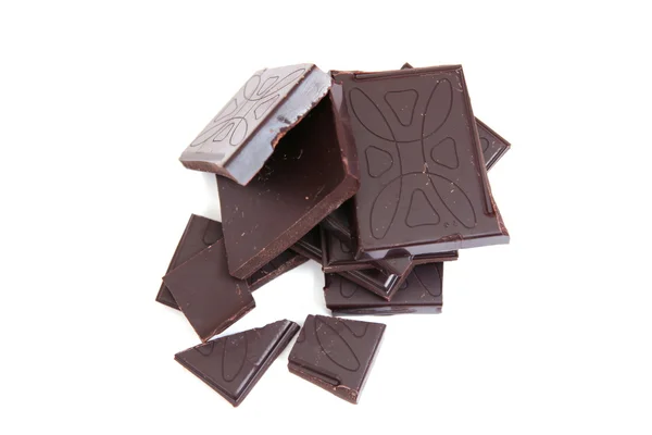 Dolce cioccolato nero rotto — Foto Stock