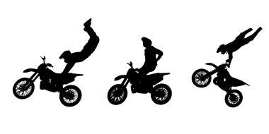 Motorbike stunts clipart