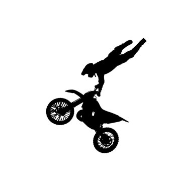 Motorbike stunt clipart