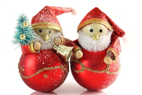 Dos figuras de Papá Noel — Foto de Stock