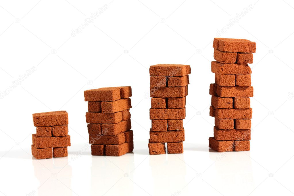 Stack of four bricks